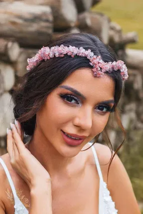 2025 Pink Raw Stone Tiara Designer Crown Turquoise Headband Bridal Accessories