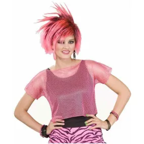 80's Pink Mesh Top
