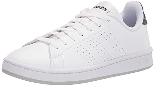 adidas Men's Advantage Racquetball Shoe, White/White/Ink, 10