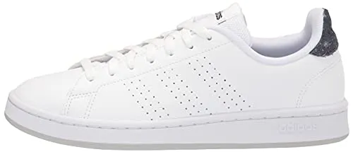 adidas Men's Advantage Racquetball Shoe, White/White/Ink, 10