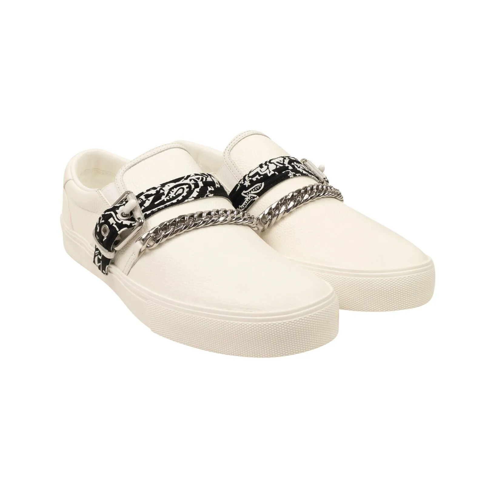 Amiri Bandana Chain Slip On Sneakers - White