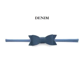 Baby Bling Leather Bow Tie