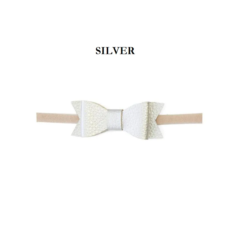 Baby Bling Leather Bow Tie