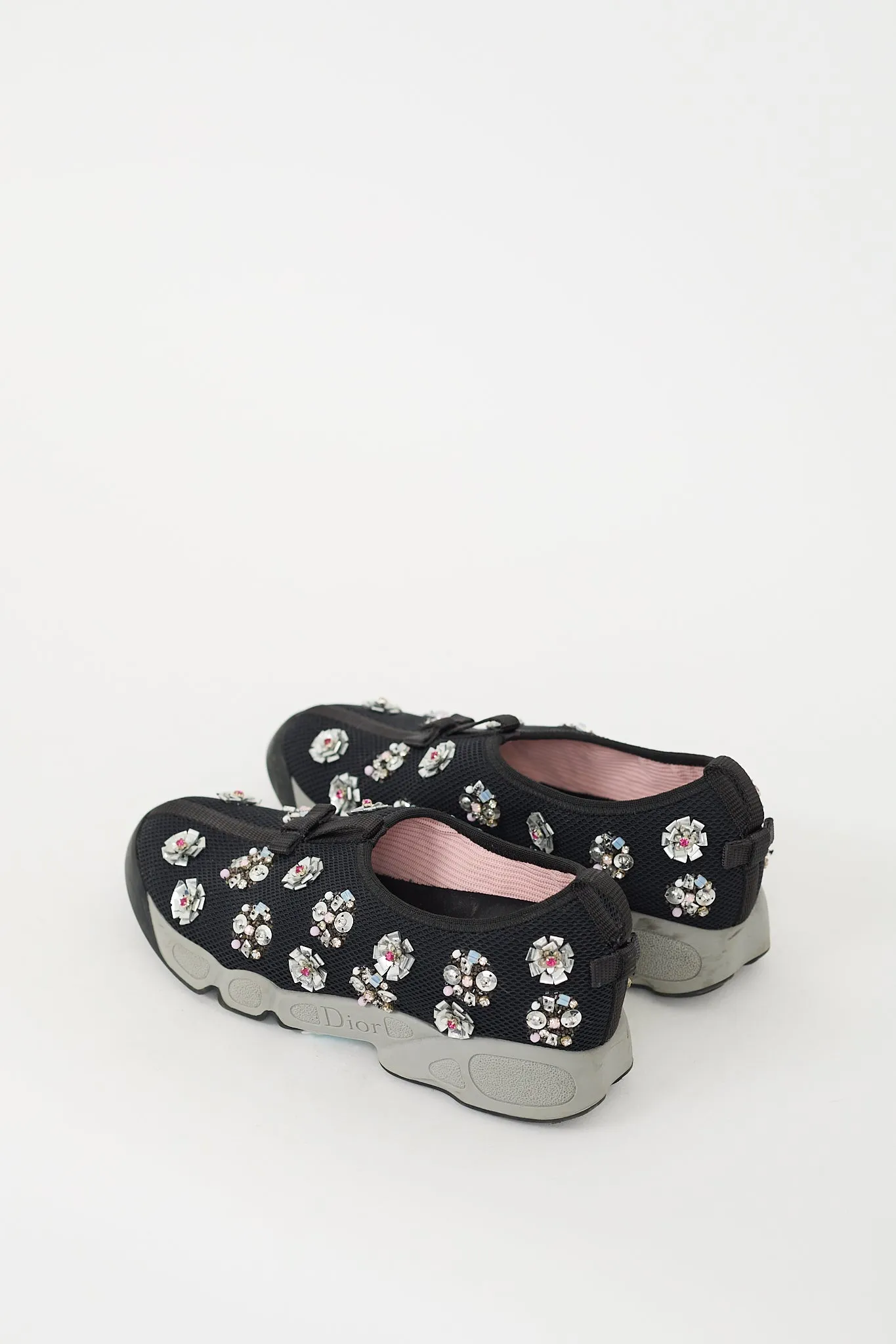 Black & Multi Fusion Floral Sneaker