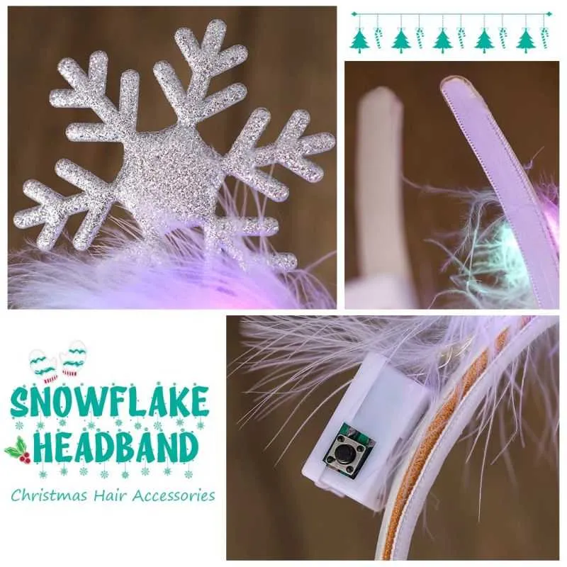 Christmas Glowing LED Snowflake Headbands