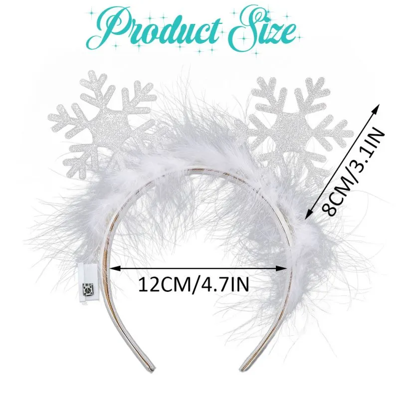 Christmas Glowing LED Snowflake Headbands