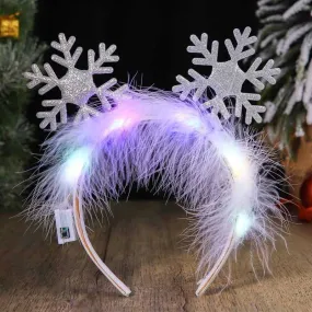 Christmas Glowing LED Snowflake Headbands Christmas Glowing LED Snowflake Headbands
