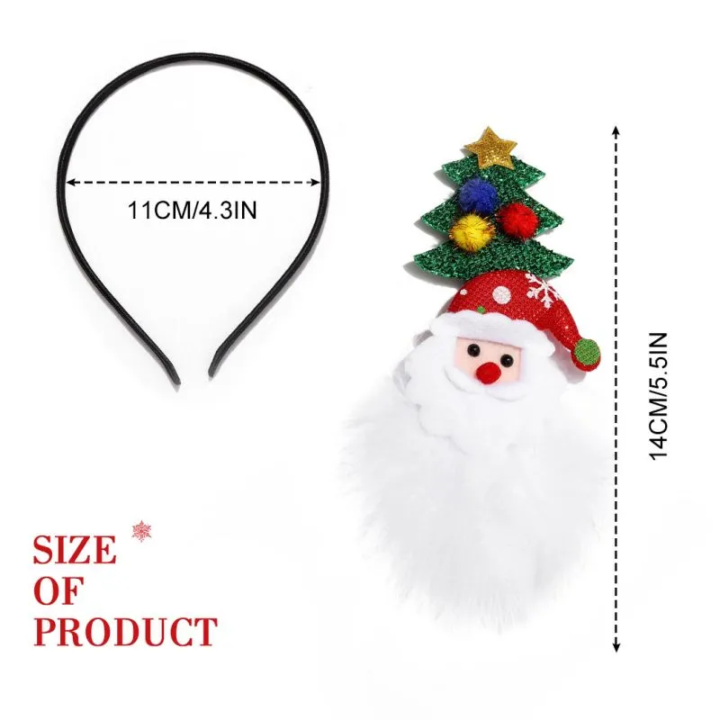 Christmas Headbands White Feather Xmas