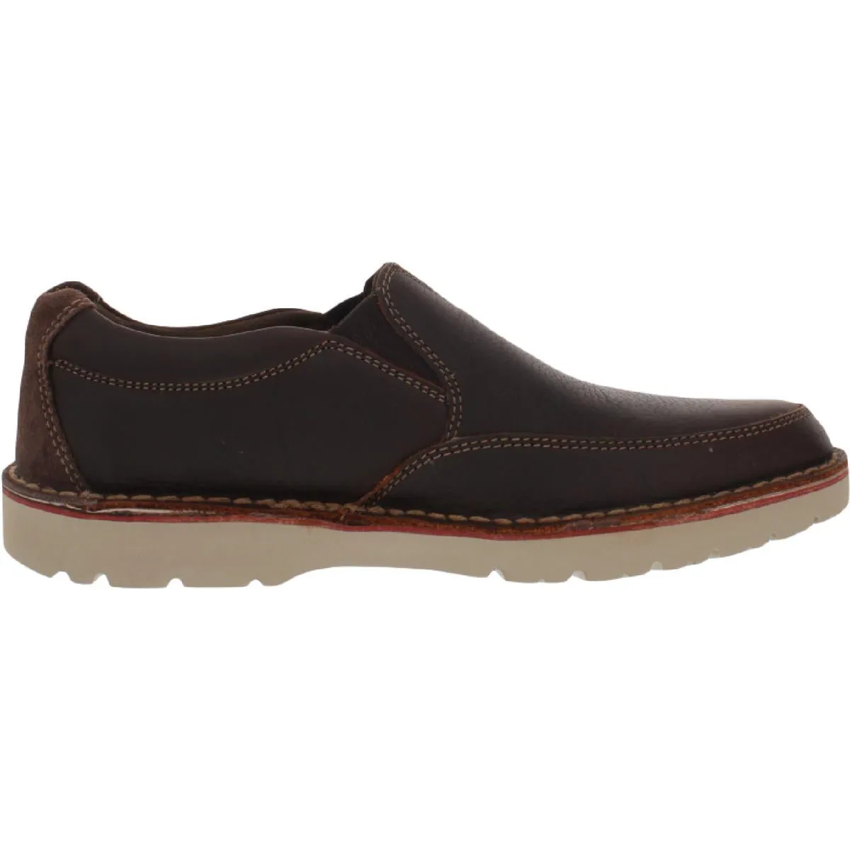 Clarks Mens Vargo Step Leather Lifestyle Slip-On Sneakers
