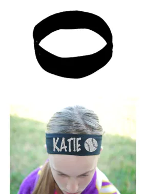 Custom Baseball Headband (Cotton/Lycra) - Sparkle Letters!