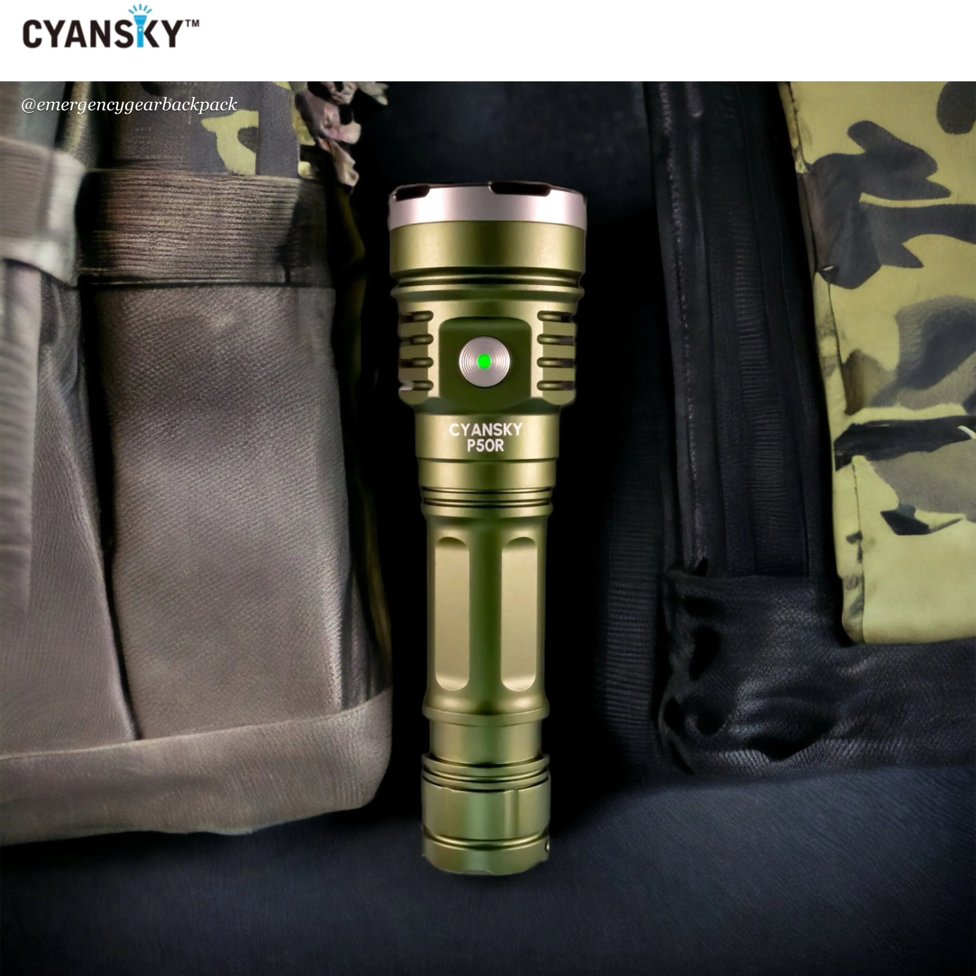 Cyansky P50R High Performance Outdoor Flashlight 12000 Lumens 328M