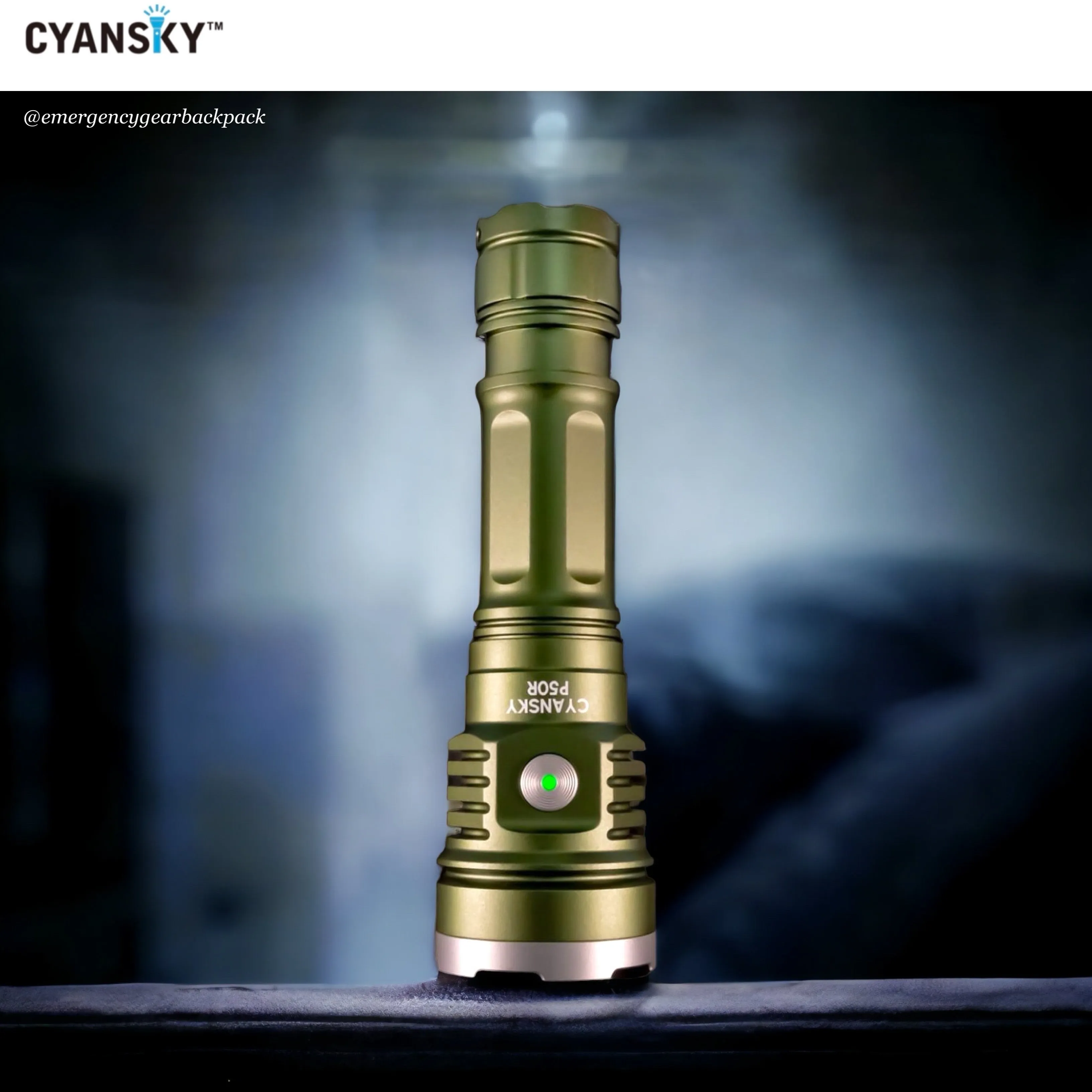 Cyansky P50R High Performance Outdoor Flashlight 12000 Lumens 328M