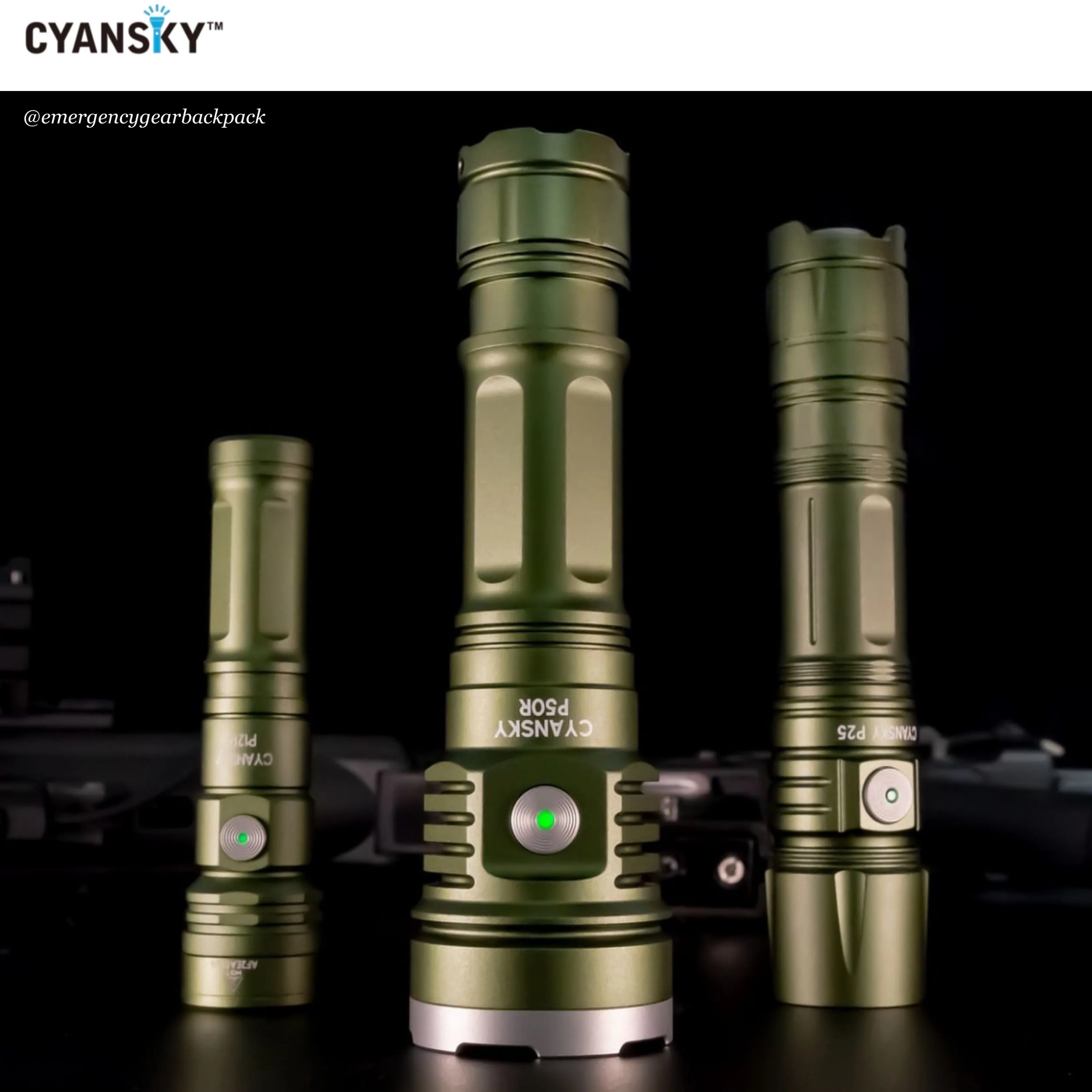 Cyansky P50R High Performance Outdoor Flashlight 12000 Lumens 328M