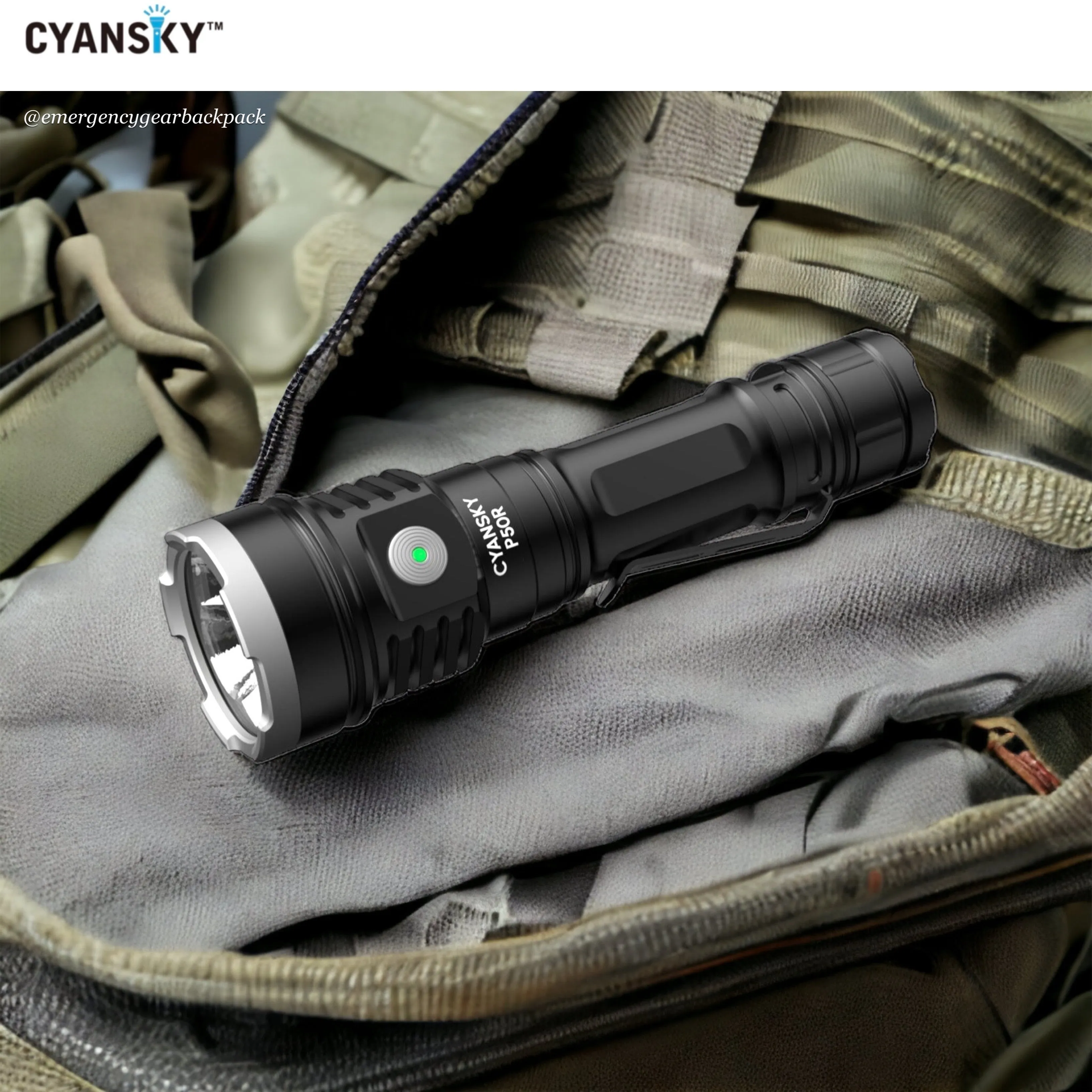 Cyansky P50R High Performance Outdoor Flashlight 12000 Lumens 328M