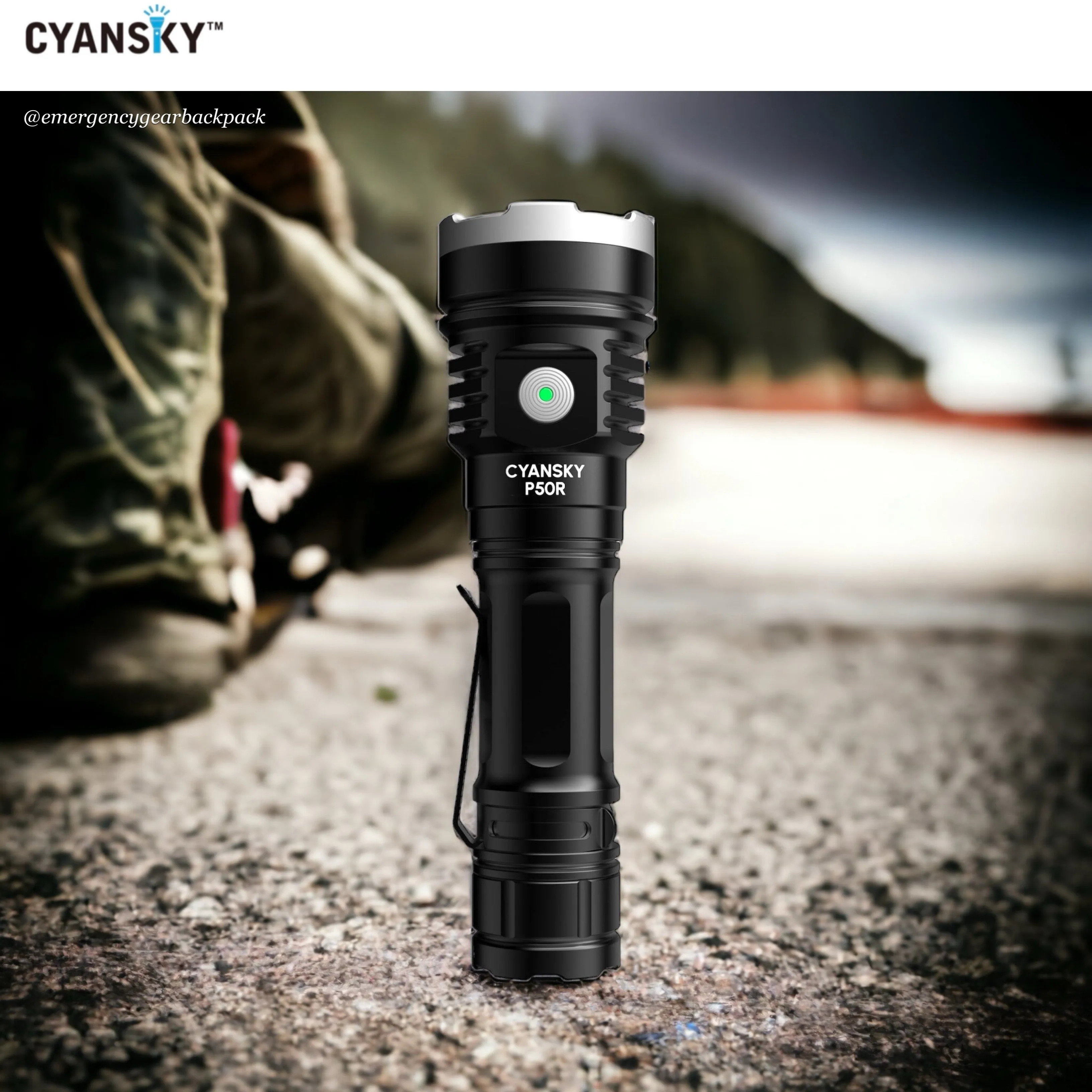 Cyansky P50R High Performance Outdoor Flashlight 12000 Lumens 328M