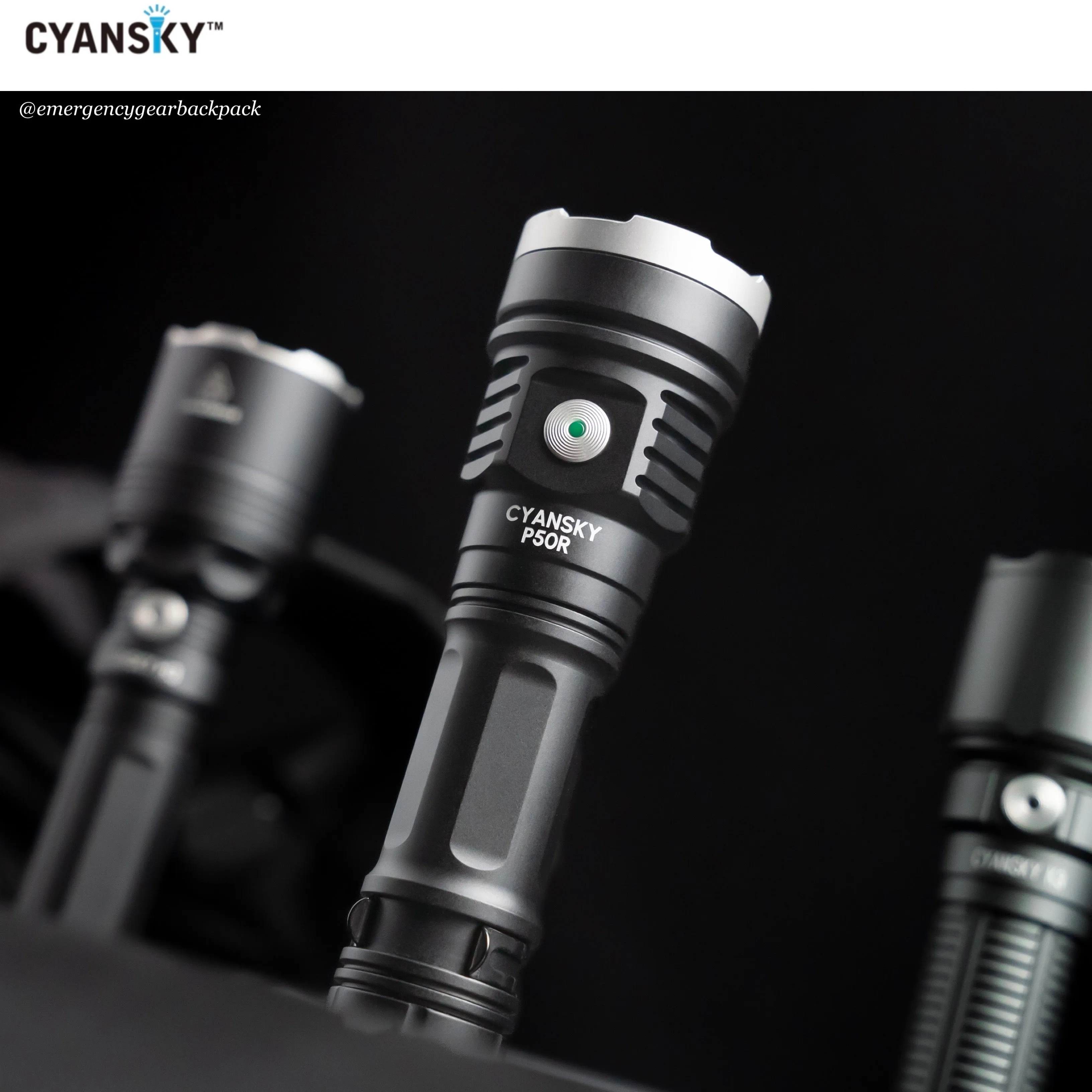 Cyansky P50R High Performance Outdoor Flashlight 12000 Lumens 328M