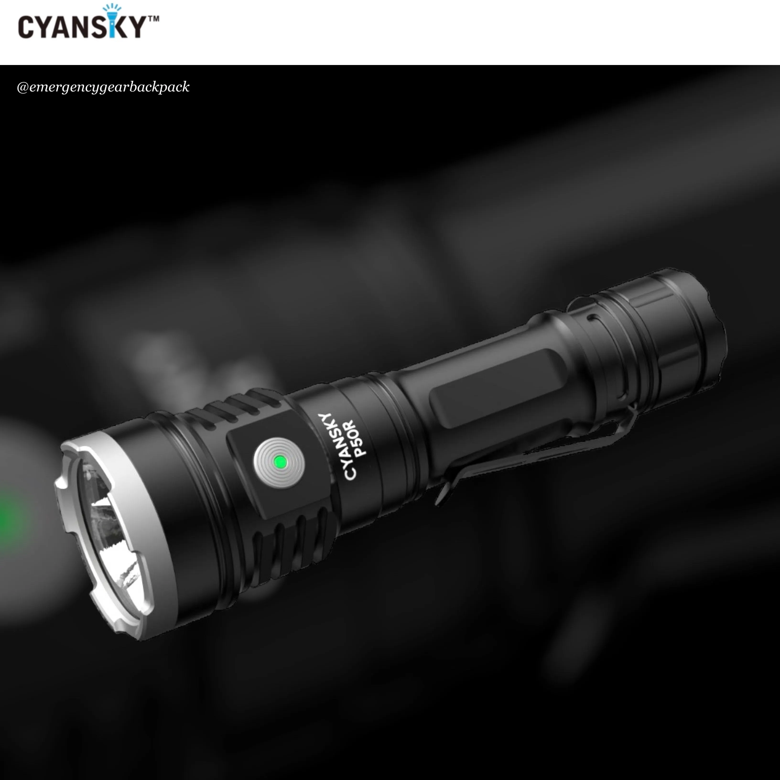 Cyansky P50R High Performance Outdoor Flashlight 12000 Lumens 328M