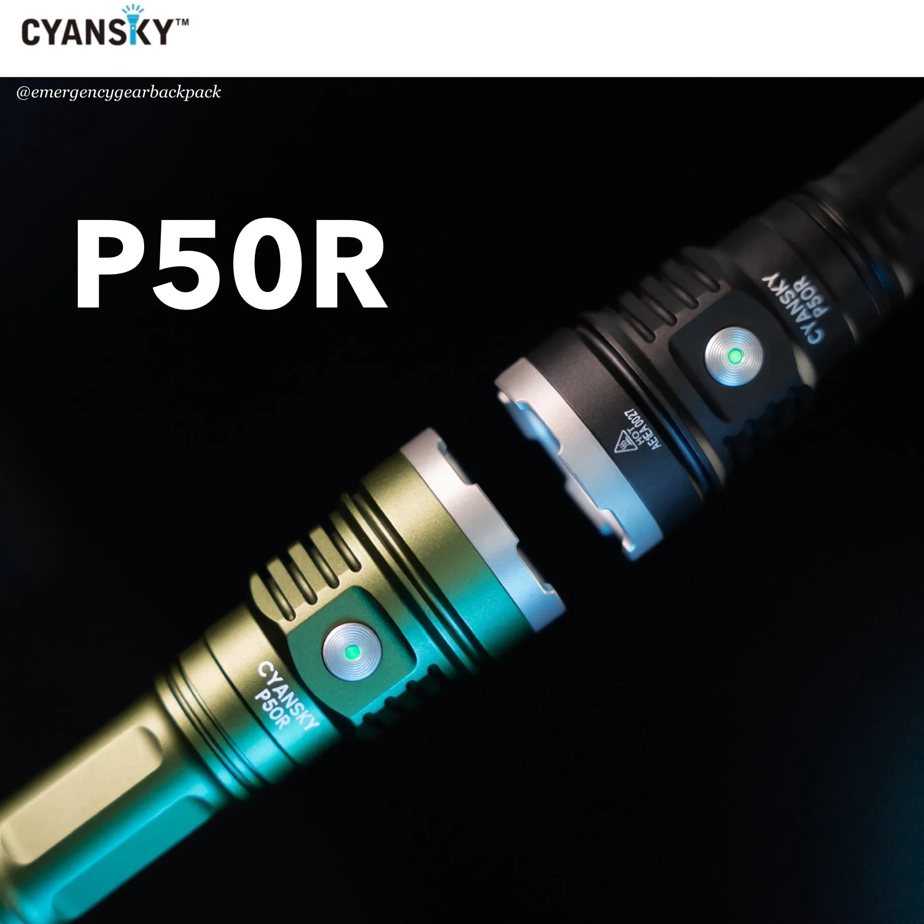 Cyansky P50R High Performance Outdoor Flashlight 12000 Lumens 328M