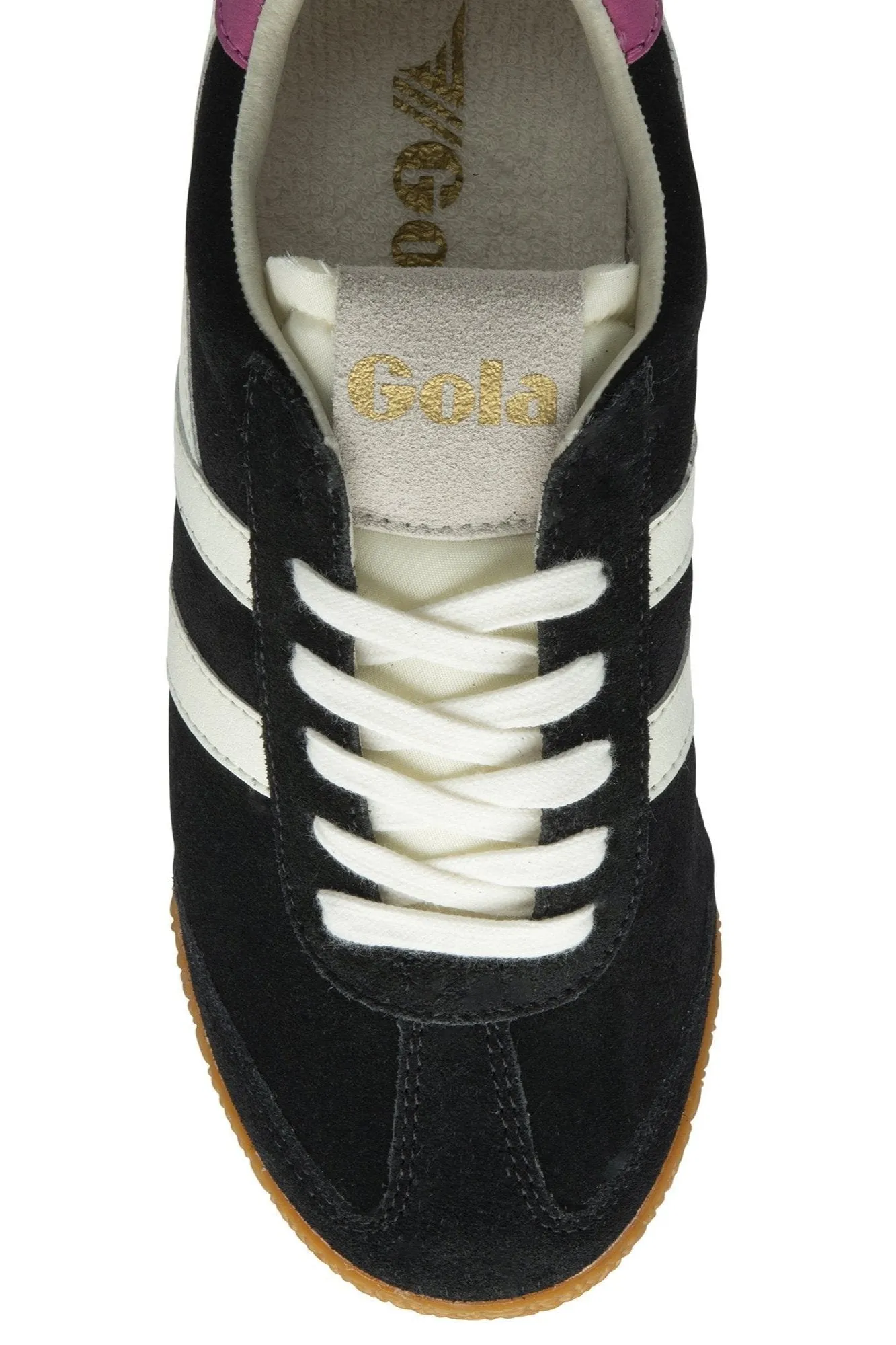Elan Sneaker | Black/Off White/Fucshia
