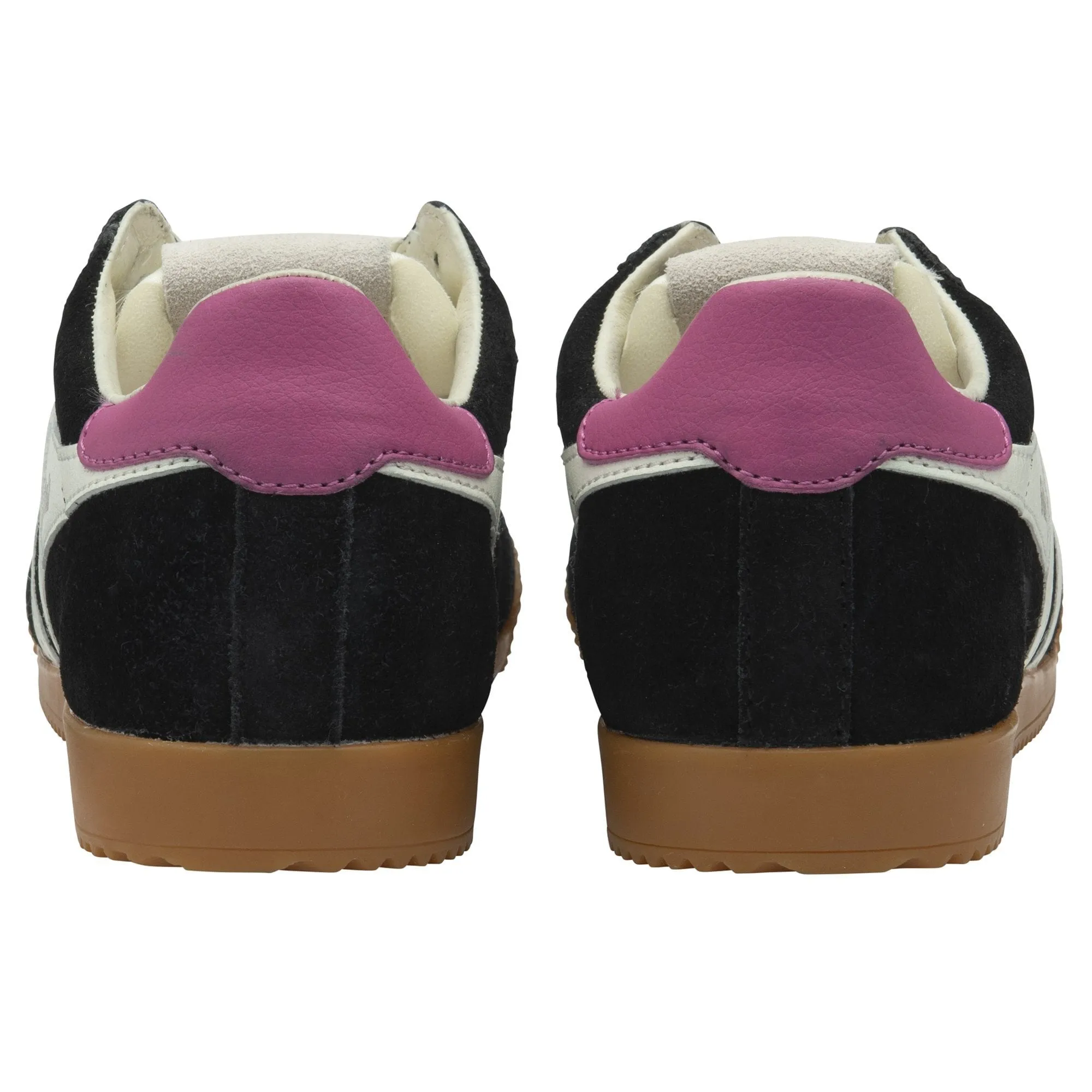 Elan Sneaker | Black/Off White/Fucshia