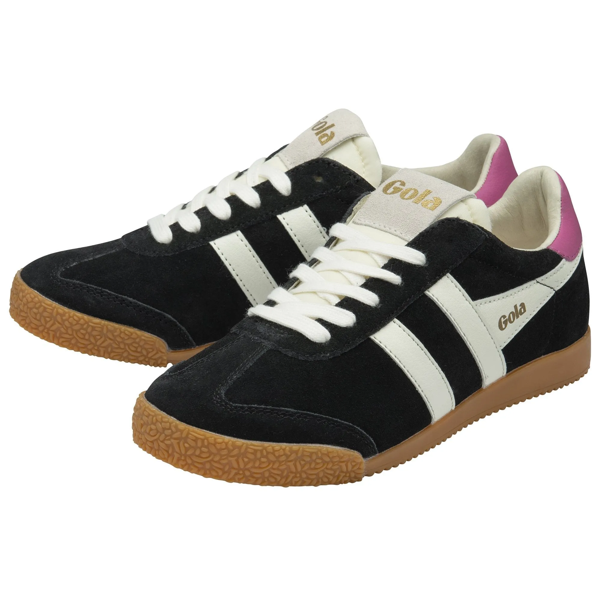 Elan Sneaker | Black/Off White/Fucshia
