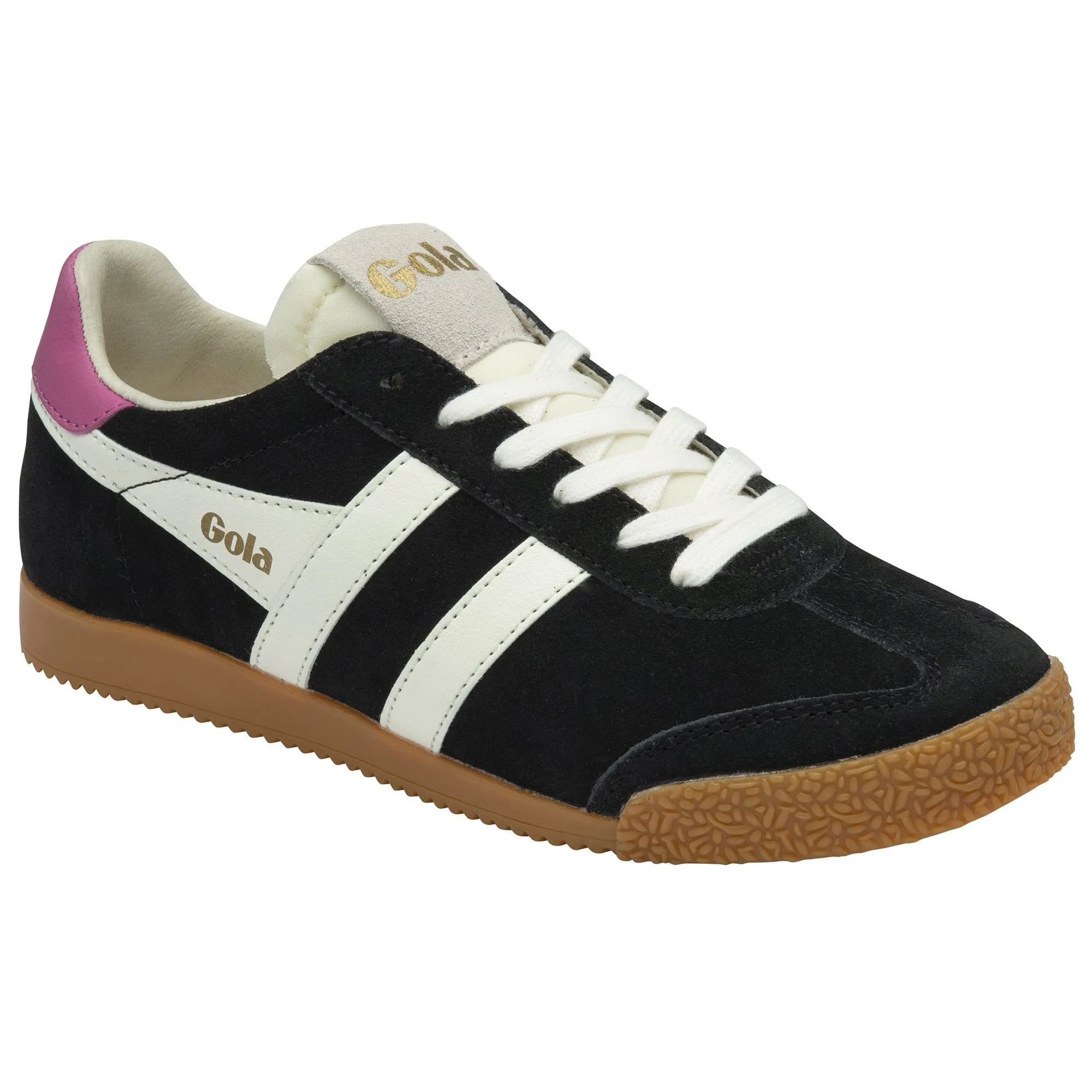 Elan Sneaker | Black/Off White/Fucshia