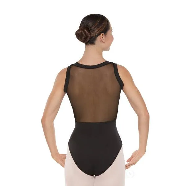Eurotard Womens Silhouette Mesh Wrap Front Tank Leotard