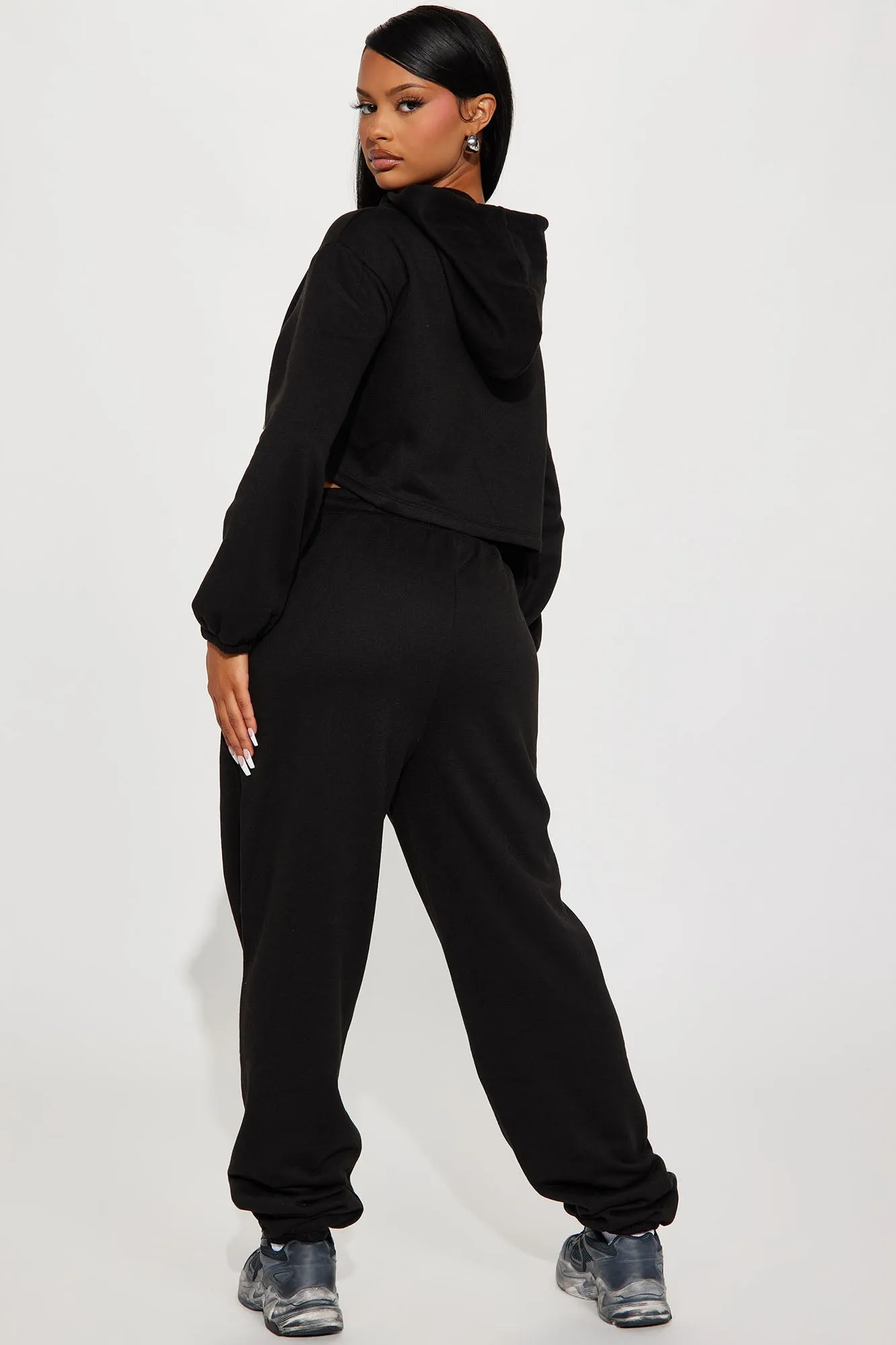 Find Out Fleece Jogger Set - Black