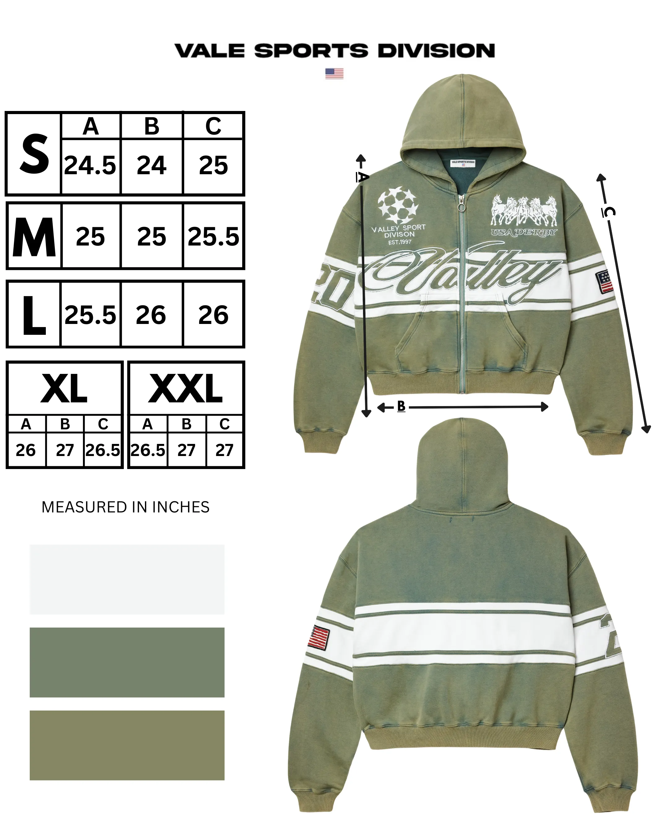 FOREST CURSIVE ZIP UP HOODIE