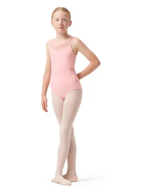 Girls Hannah Pink Tank Leotard