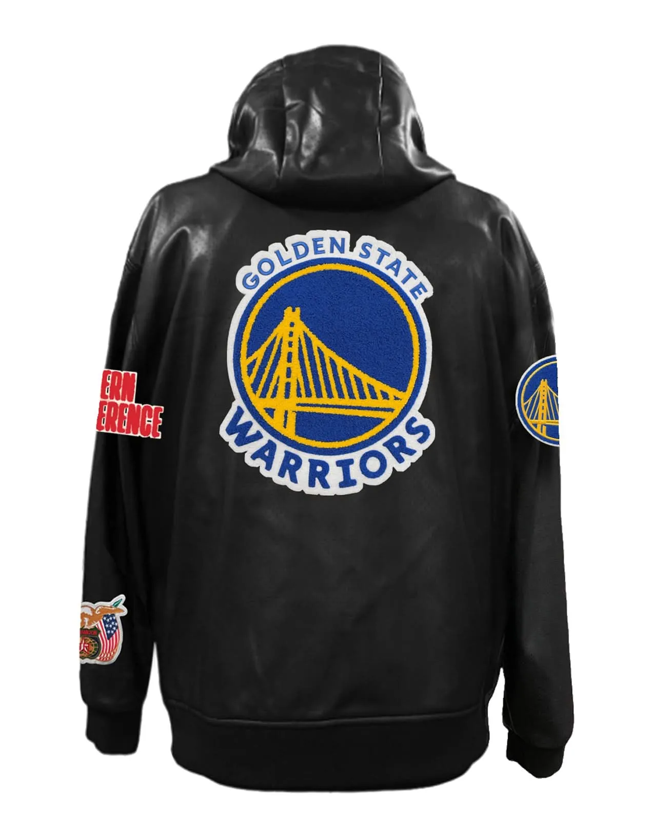 GOLDEN STATE WARRIORS LIGHTWEIGHT VEGAN ZIP-UP HOODED JACKET