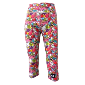 High Waist Funky 3/4 Leggings - Girl Power