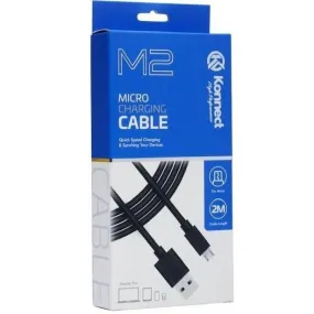 Konnect High Performance M2 Quick Speed Micro Charging Cable 2m