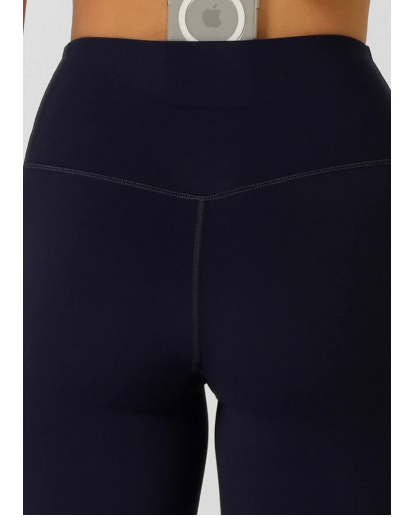 Lorna Jane Lotus No Chafe Phone Pocket Ankle Biter Leggings - French Navy
