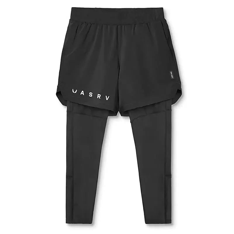 Men's Gym Running Compression Double Deck Leggings 3XL S4902960