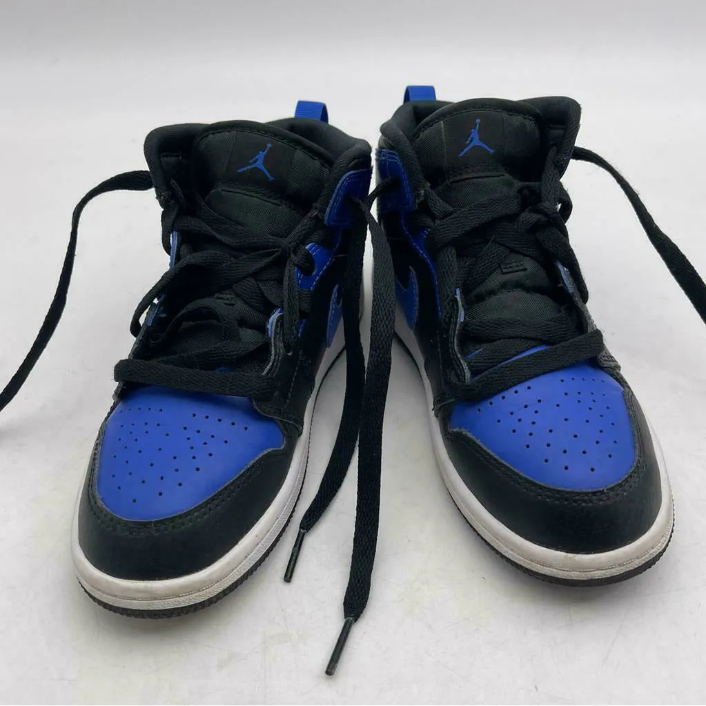 Nike Air Jordan 1 Mid HYPER Royal Blue Black & White 64073- 077