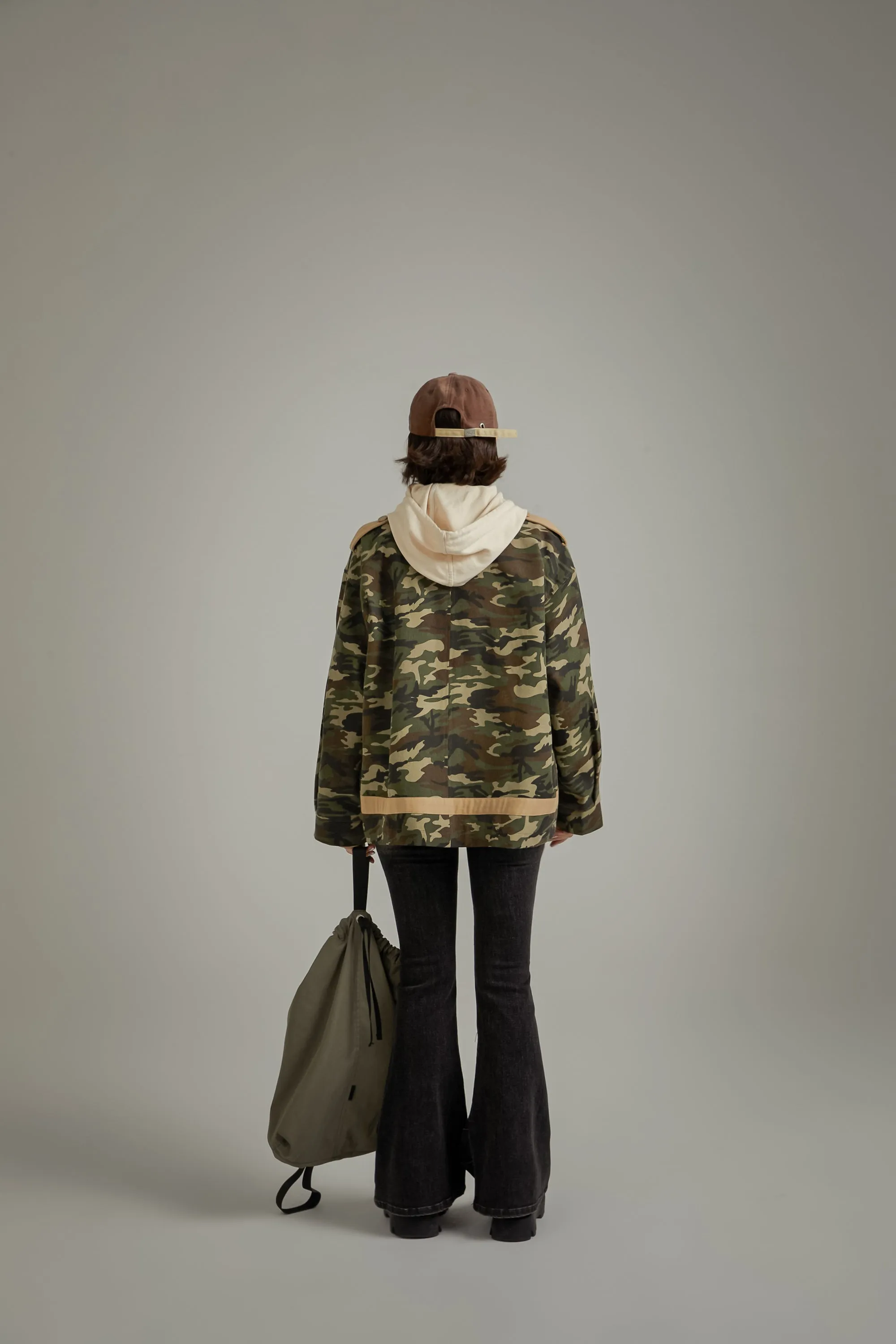 Pocket Camouflage Zip-Up Jacket