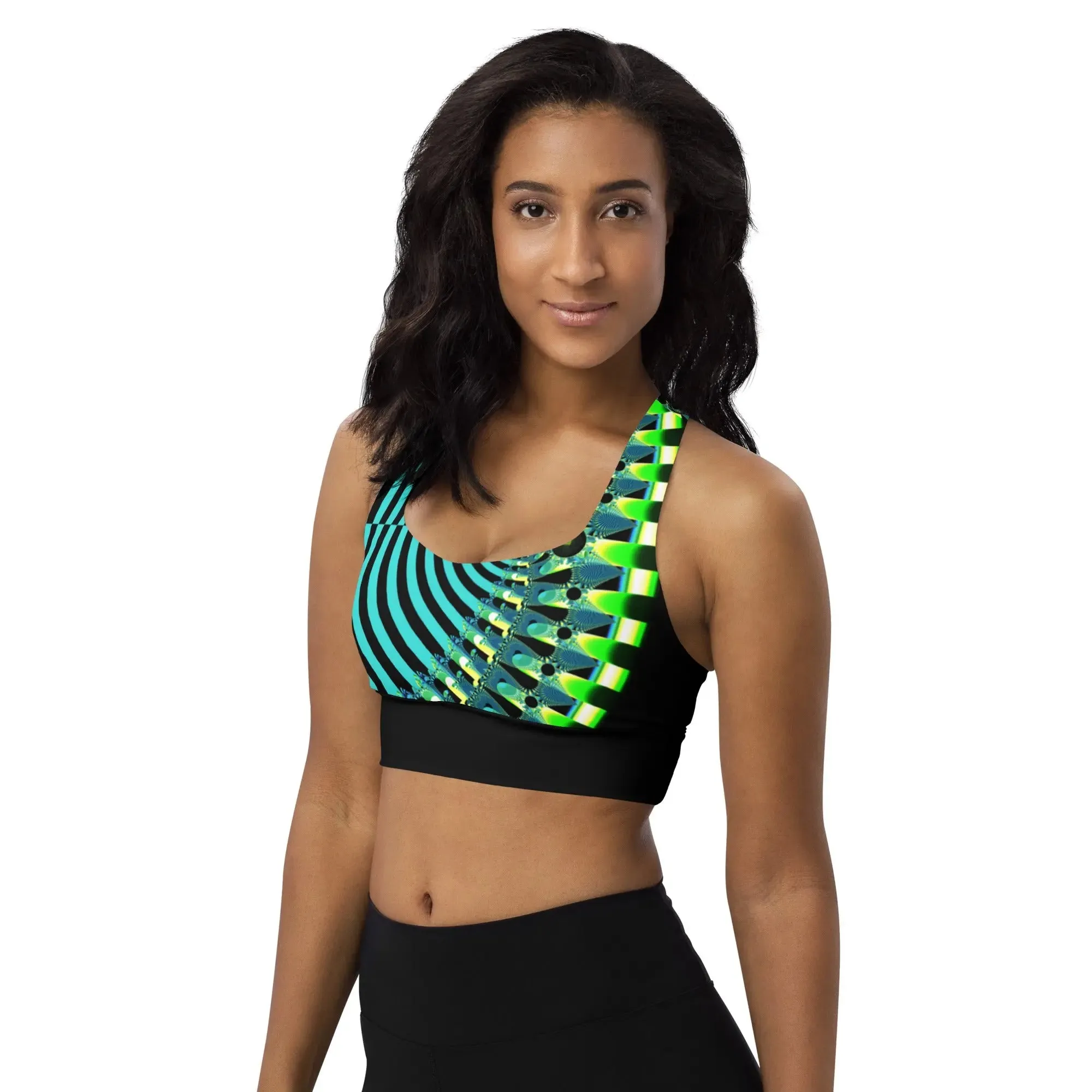 "Happy Stripes" Collection - Longline Sports Bra