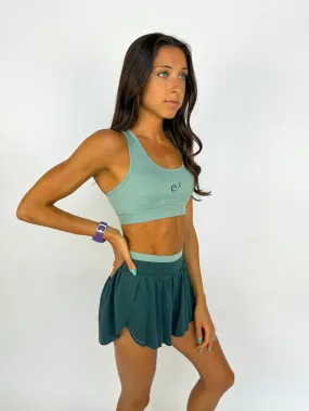 Race Day Sports Bra- Mountain Girl Green Race Day Sports Bra- Mountain Girl Green