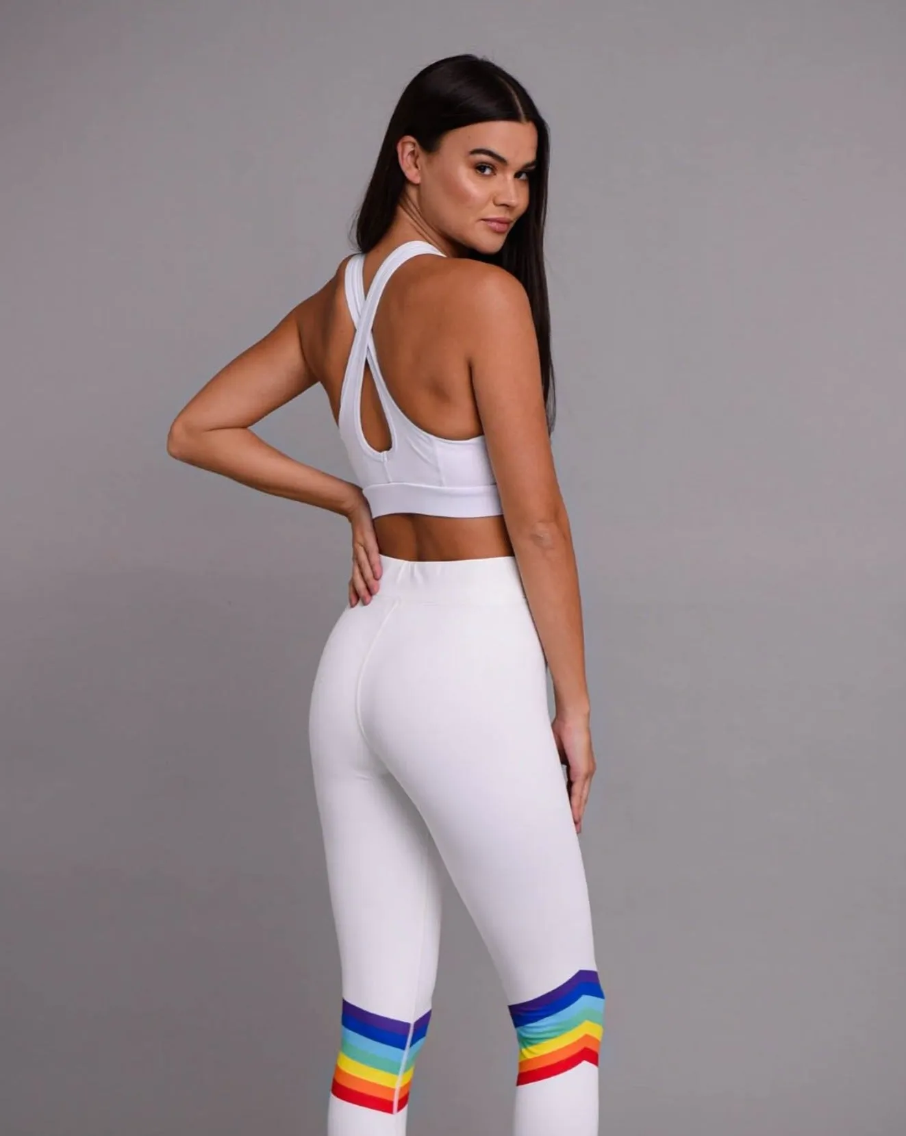 Rainbow Road Medium Support Crossback Sports Bra