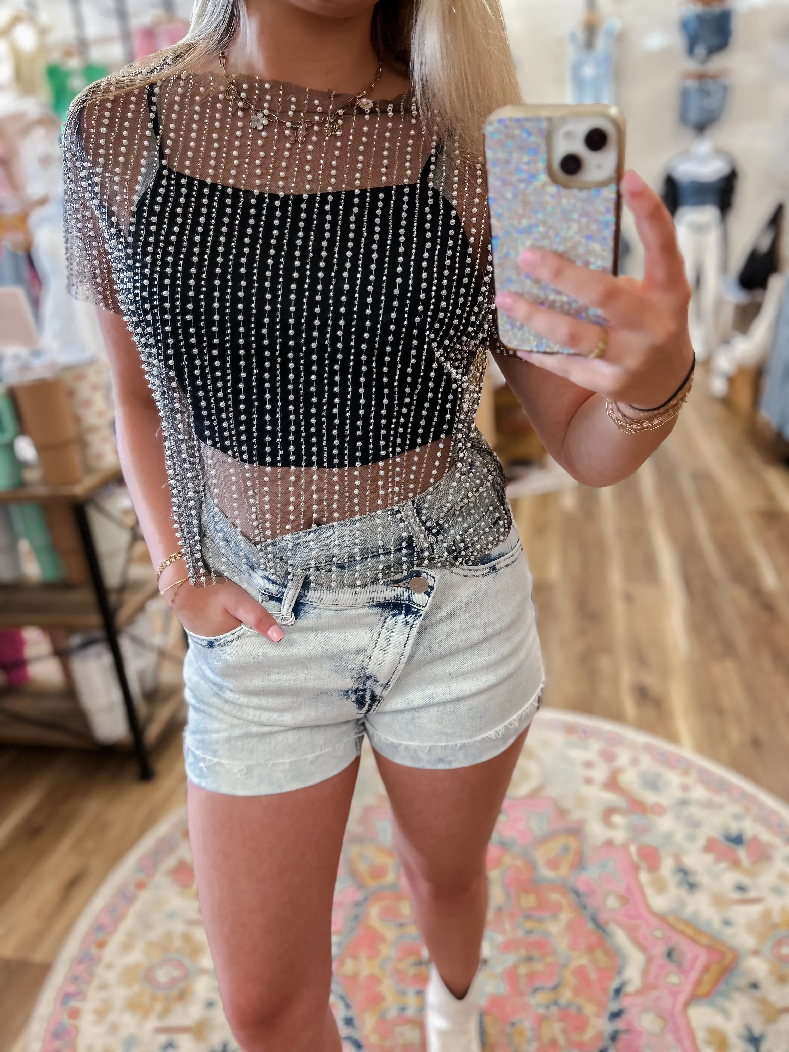 Roxy Pearl Black Top