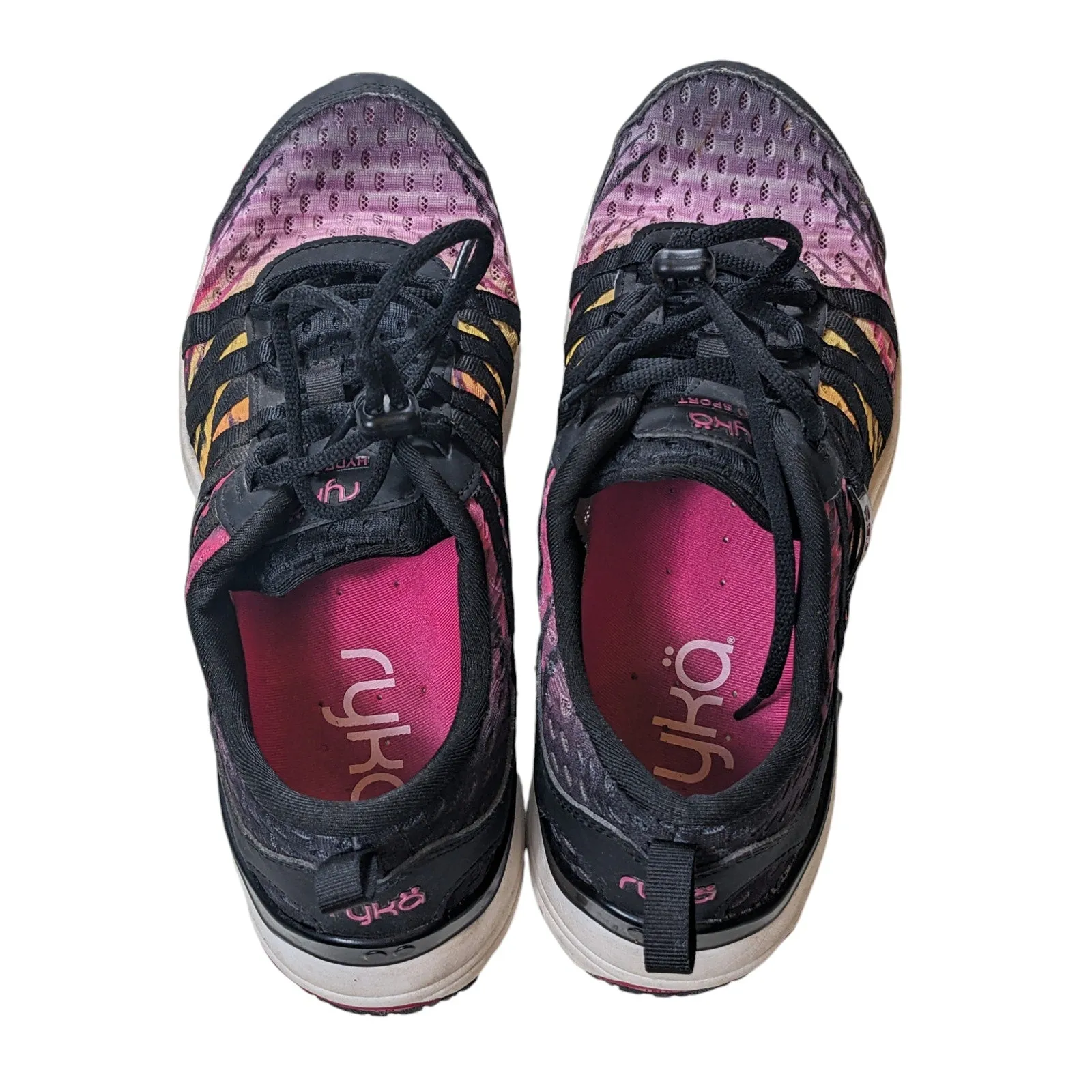 Ryka Shoes Hydro Sport Women 8.5M Black Pink Athletic Water Training Gym Sneaker