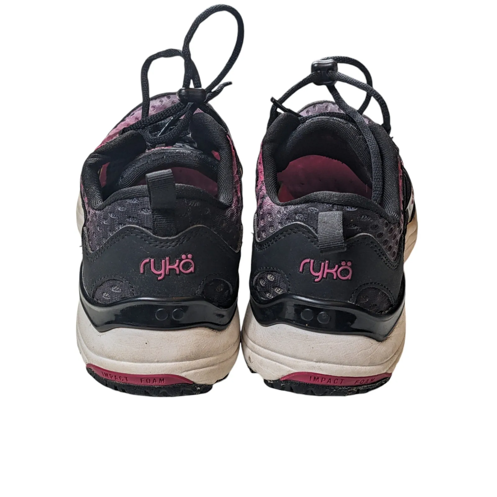 Ryka Shoes Hydro Sport Women 8.5M Black Pink Athletic Water Training Gym Sneaker