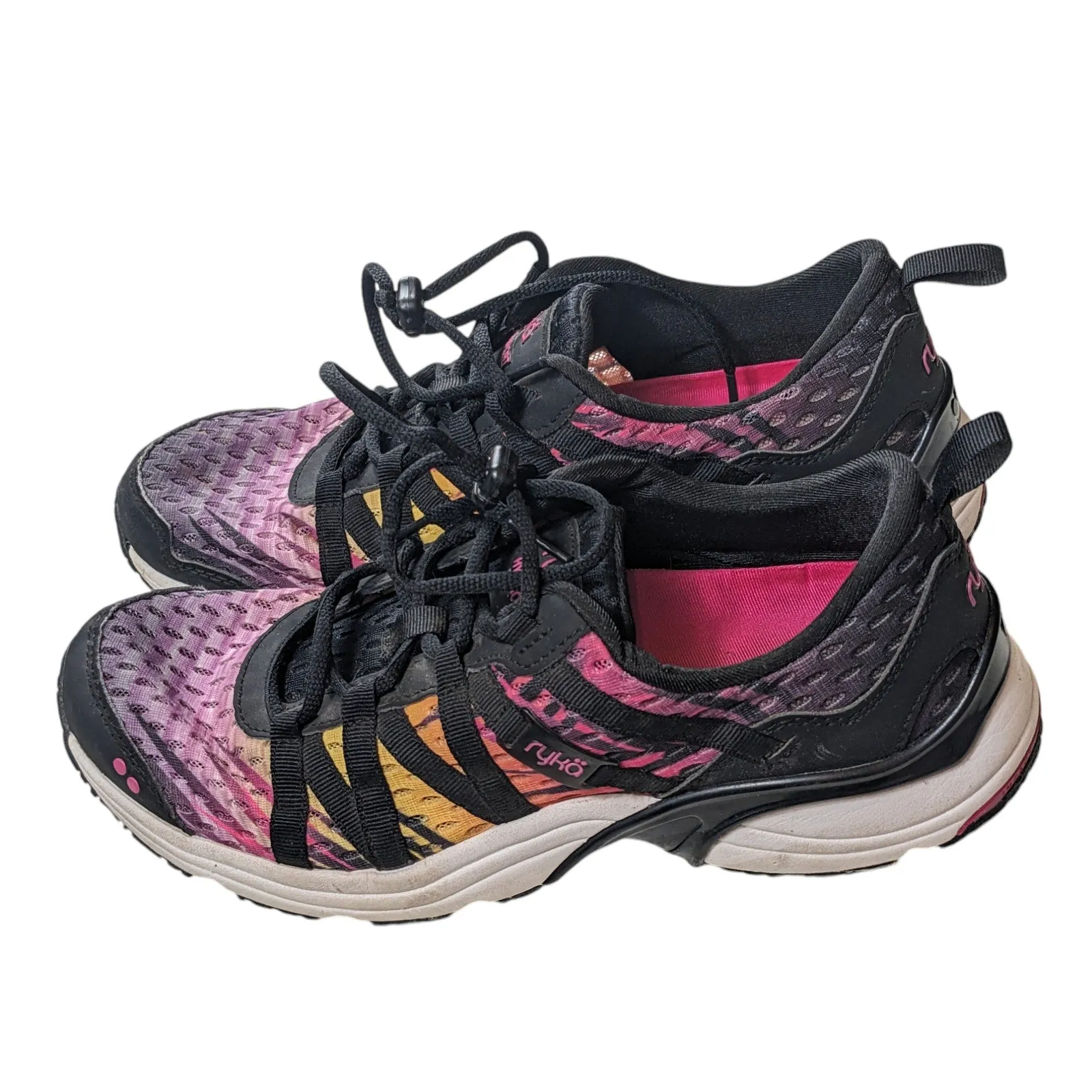 Ryka Shoes Hydro Sport Women 8.5M Black Pink Athletic Water Training Gym Sneaker