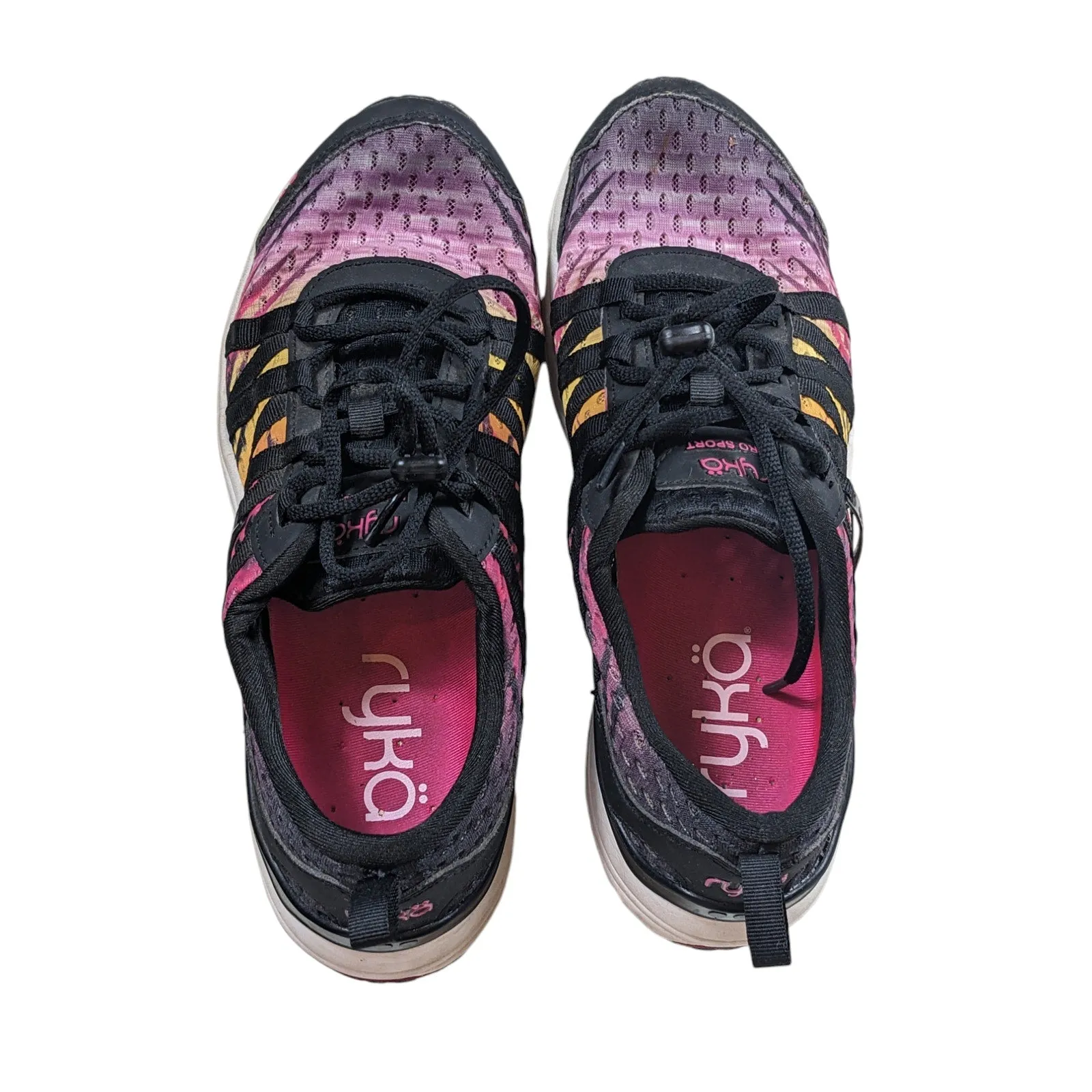 Ryka Shoes Hydro Sport Women 8.5M Black Pink Athletic Water Training Gym Sneaker