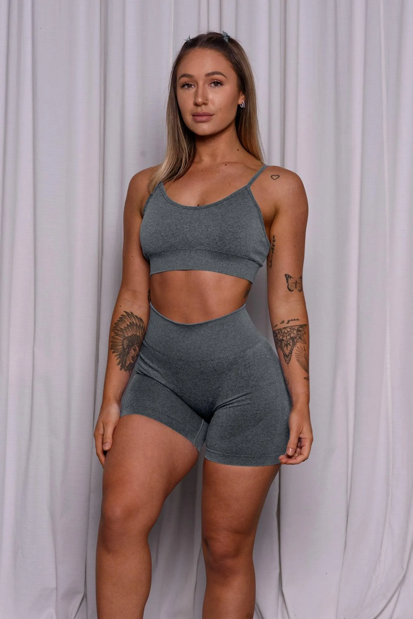 Seamless Sports Bra | Charcoal