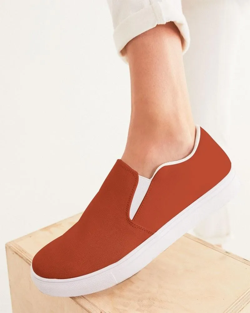 Shaded Orange Slip-On Canvas Sneakers | Women's | C0M88Y100K30