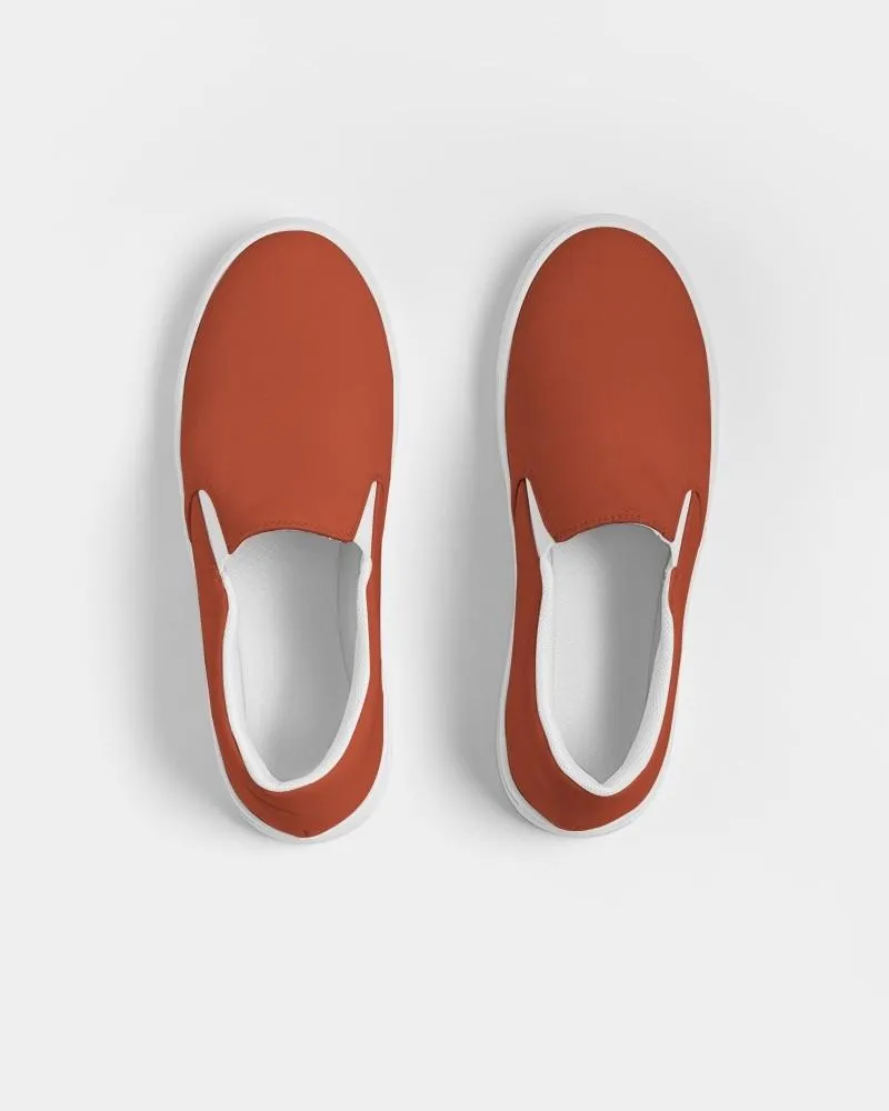 Shaded Orange Slip-On Canvas Sneakers | Women's | C0M88Y100K30