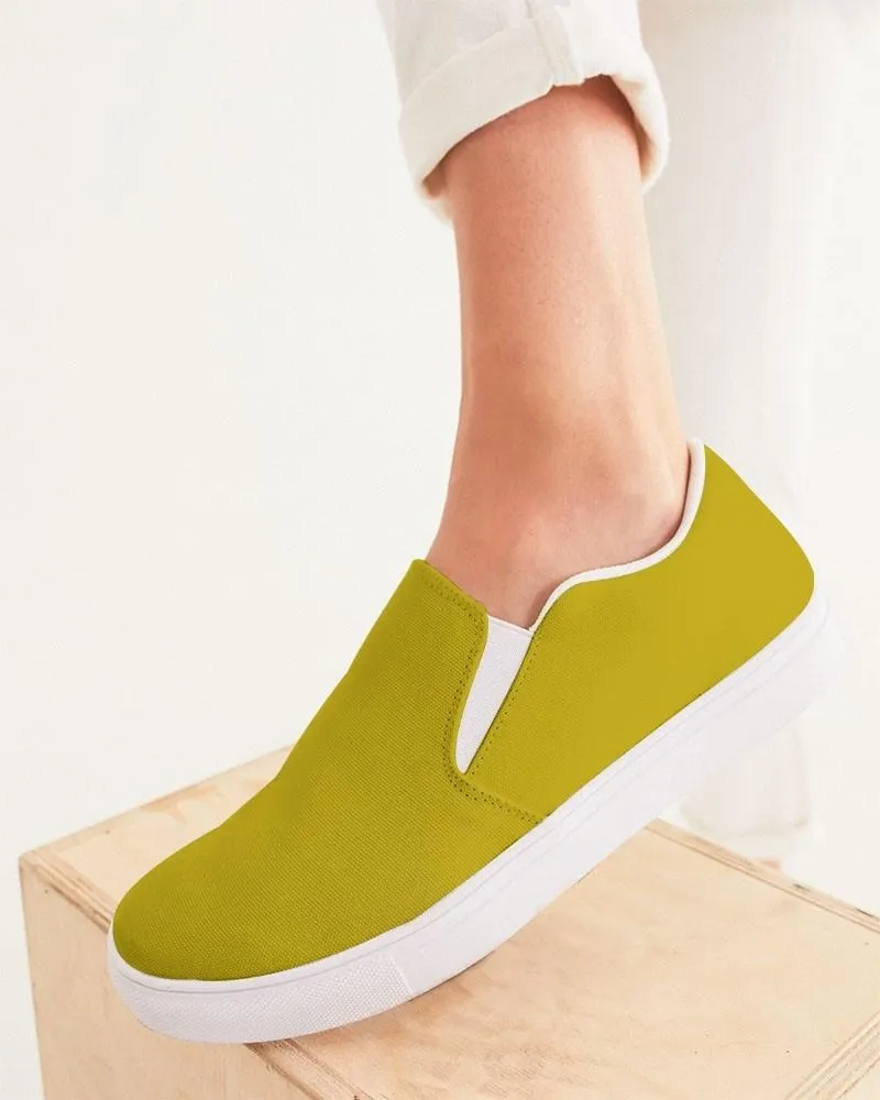 Shaded Yellow Slip-On Canvas Sneakers | Women's | C0M12Y100K30
