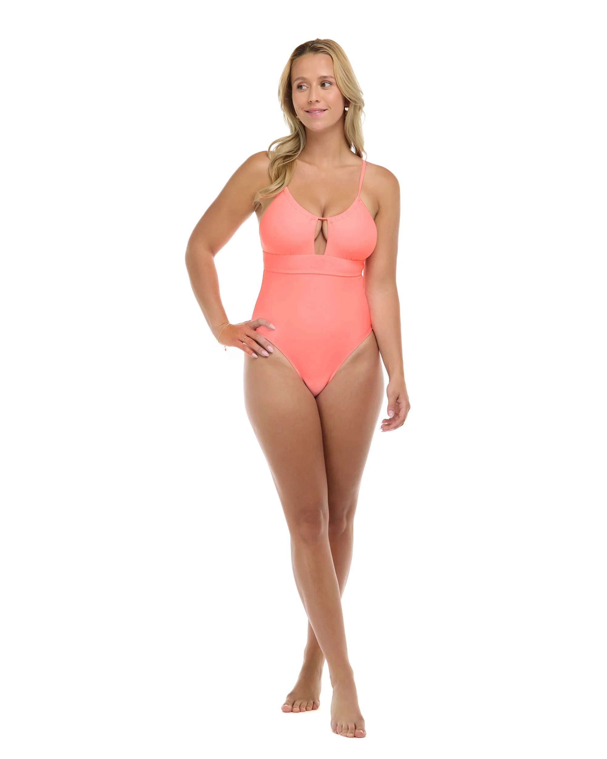 Smoothies Jessica One-Piece Tank D/DD Cup - Coral